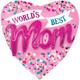 Premium Butterfly & Flowers Mother's Day Foil Balloon Bouquet with Balloon Weight, 13pc